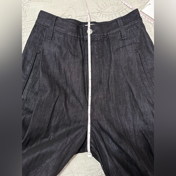 NWT Etica Lewis High Waist Pleated Ankle Cargo Jeans Onyx Black Denim - Picture 11 of 16